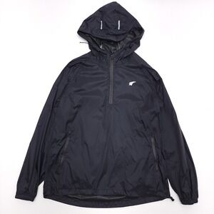 EZRUN Men's M Waterproof Hooded Rain Jacket Lightweight Packable‎ Black
